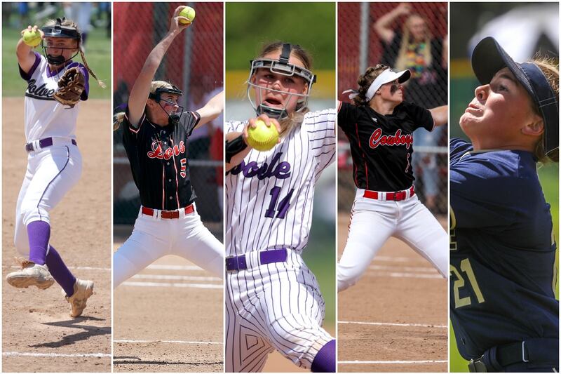 The 2021 Deseret News softball Players of the Year include Riverton’s Kaysen Korth (6A), Spanish Fork’s Avery Sapp (5A), Tooele’s Attlyn Johnston (4A), Grantsville’s August Cowan (3A) and Enterprise’s Dykell Jones (2A).