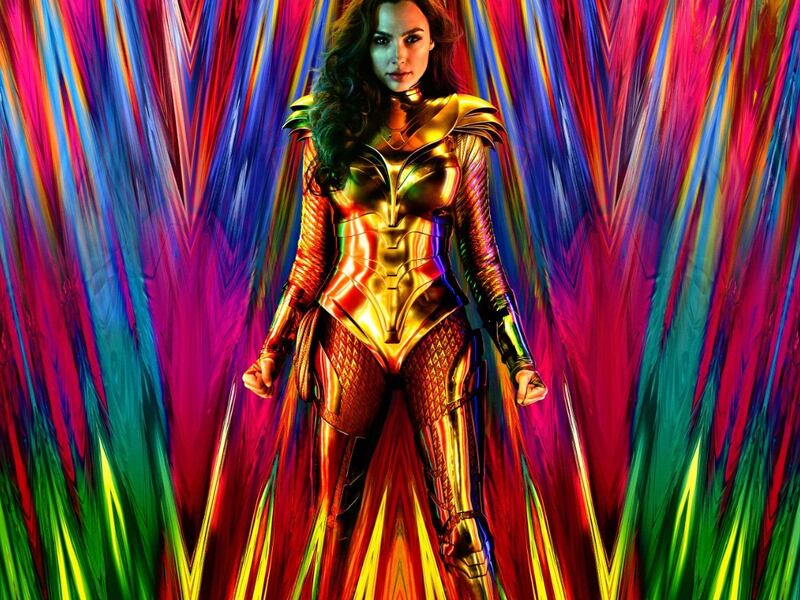 Gal Gadot appears in-costume as Wonder Woman on the first poster for “Wonder Woman 1984.”