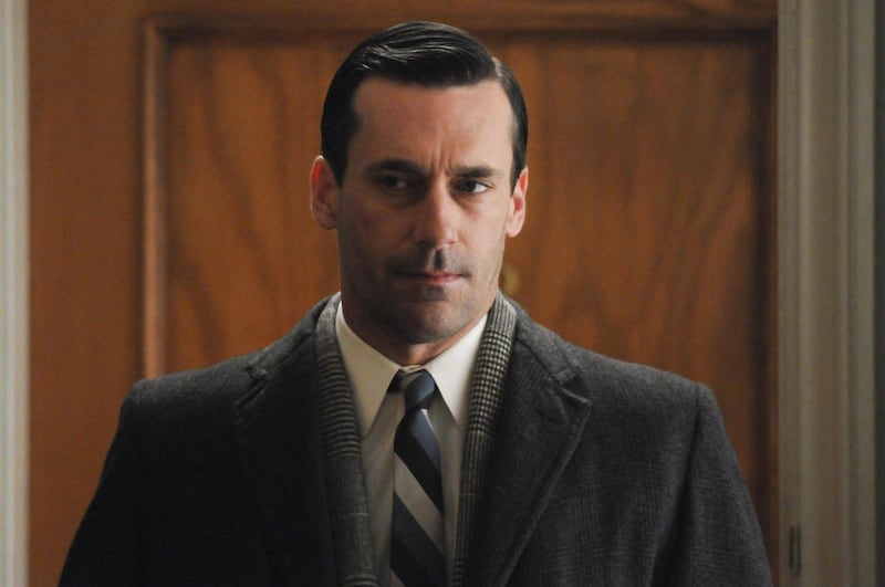 This publicity image released by AMC shows Jon Hamm as Don Draper in a scene from the finale of "Mad Men." The popular drama ended its fifth season on Sunday, June 10, 2012.