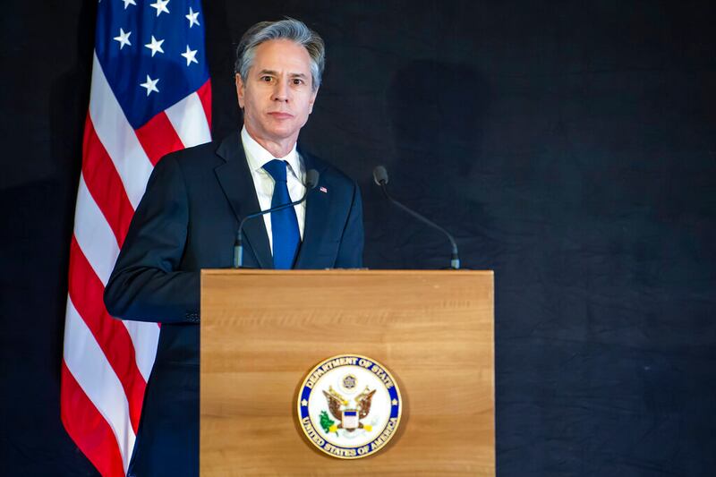 United States Secretary of State Antony Blinken in Geneva, Switzerland.