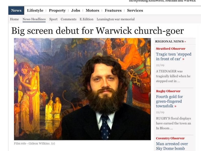 British actor Gideon Wilkins will play the role of John the Baptist in a new LDS Church-produced movie, the Leamington Observer reported.