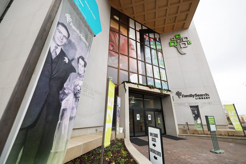 The Family History Library in Salt Lake City, is now the FamilySearch Center on Monday, Jan. 9, 2023.