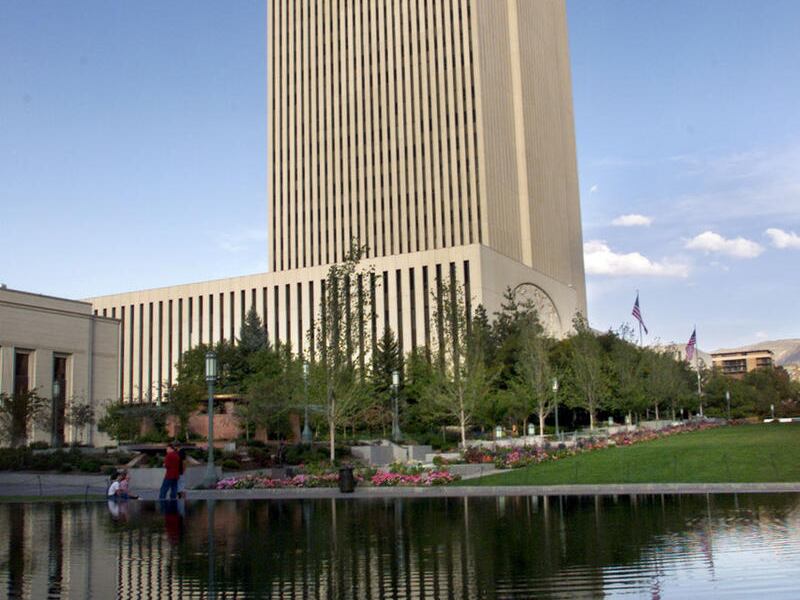 FILE - LDS Church Office Building, Tuesday Sept. 25, 2001. Two weeks after the LDS Church sent a letter to MormonLeaks asking it to remove copyrighted church material from its website, MormonLeaks hired an attorney who threatened the church with legal act