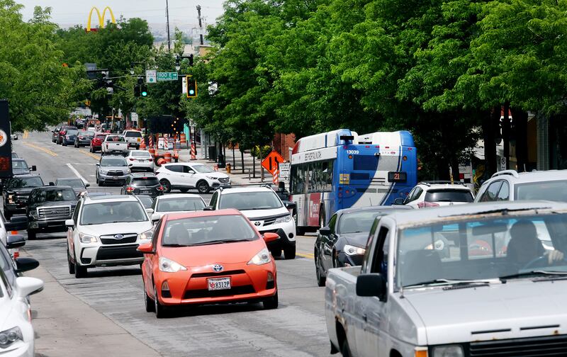 Traffic moves on 2100 South in Sugar House on Monday, June 17, 2019. Commuting is one of the biggest time and money expenses involved with working outside the home.