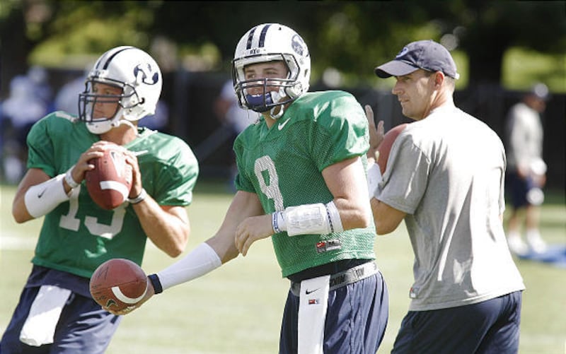 QB coach Brandon Doman has molded freshman Jake Heaps, an unusual early start to a BYU QB's career.
