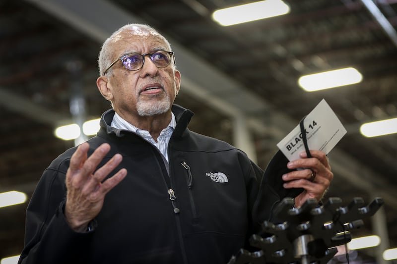 Black 14 member John Griffin talks about a food donation made with Latter-Day Saints to the Salvation Army in Colorado.