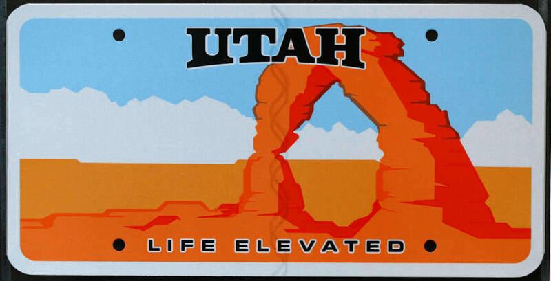 New Utah license Plates in Salt Lake City, Utah, March 13, 2007.
search words: