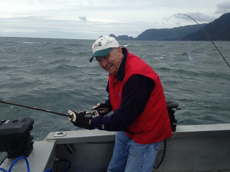 President Russell M. Nelson salmon fishing in Ketchikan, Alaska, in July 2016.