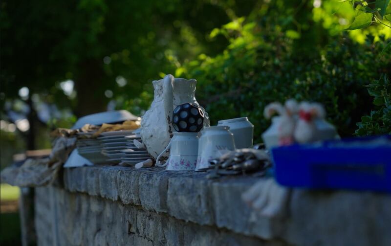 Volunteers gather and wash items lost during the severe flooding in central Texas on July 4, 2025, to return to their owners.