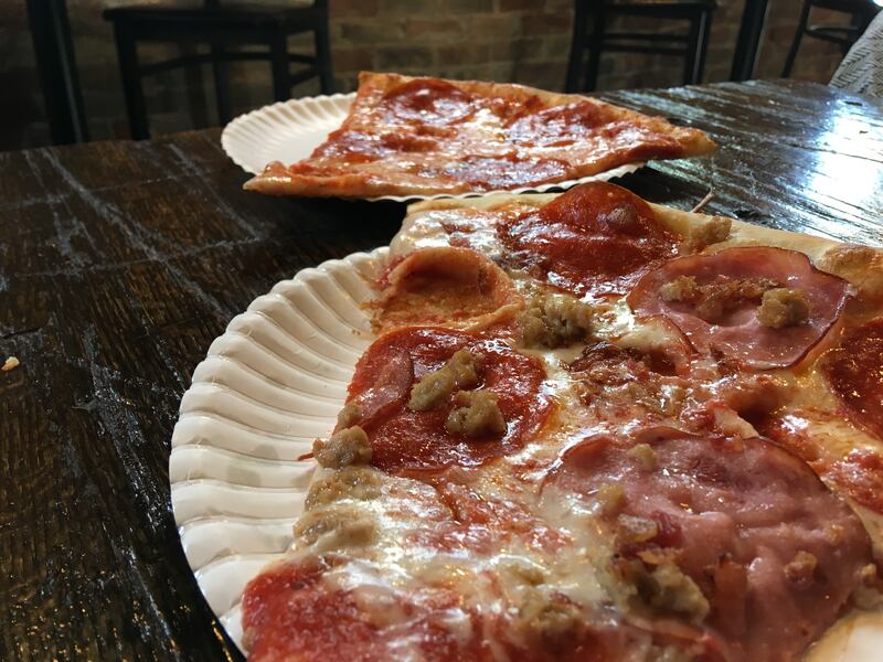 Lucky Slice in Ogden serves pizza by the slice or as whole pizzas.