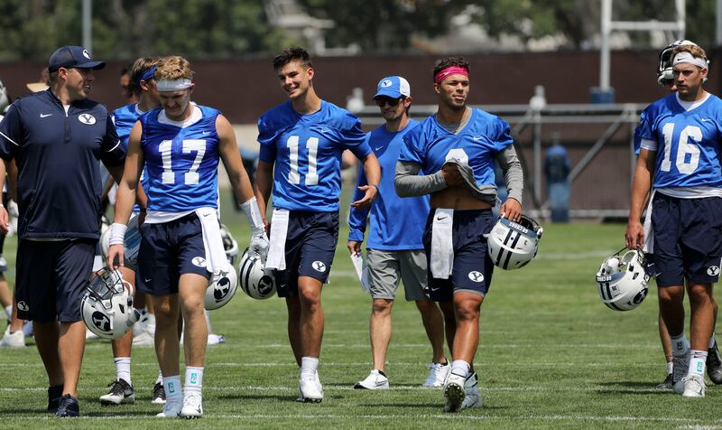 BYU’s current 112-player roster includes no fewer than seven quarterbacks on Aug. 5, 2021.