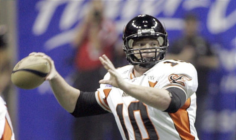 Blaze quarterback Joe Germaine is putting up impressive stats again but has not led Utah to a win yet this season.