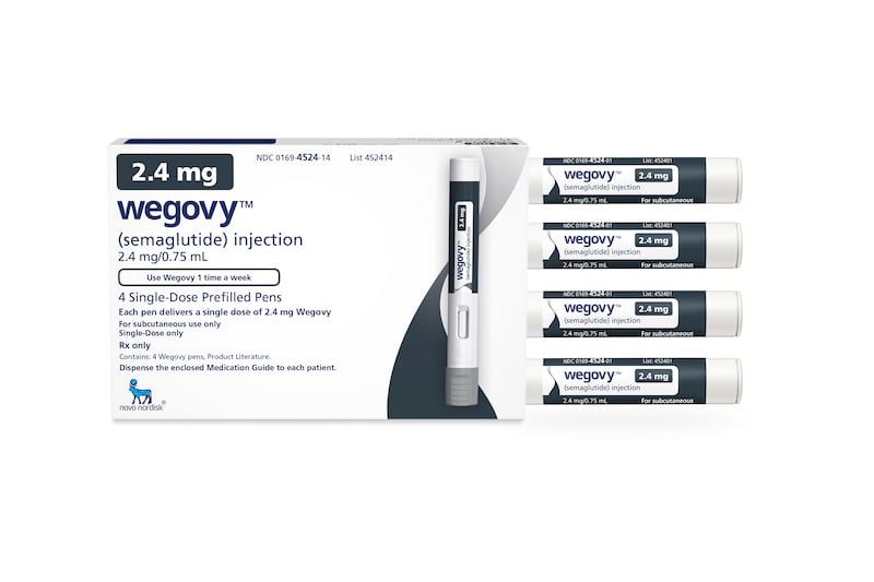 A package of injection pens for Wegovy.