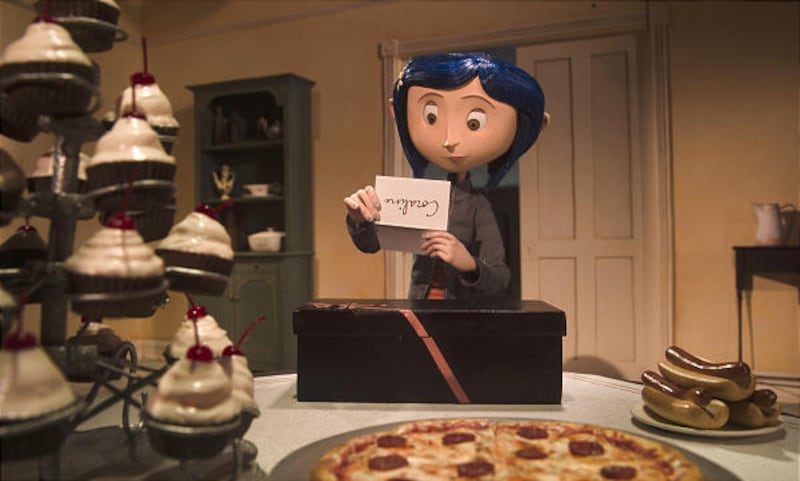 An inquisitive girl (voiced by Dakota Fanning) explores an alternate world in “Coraline.”