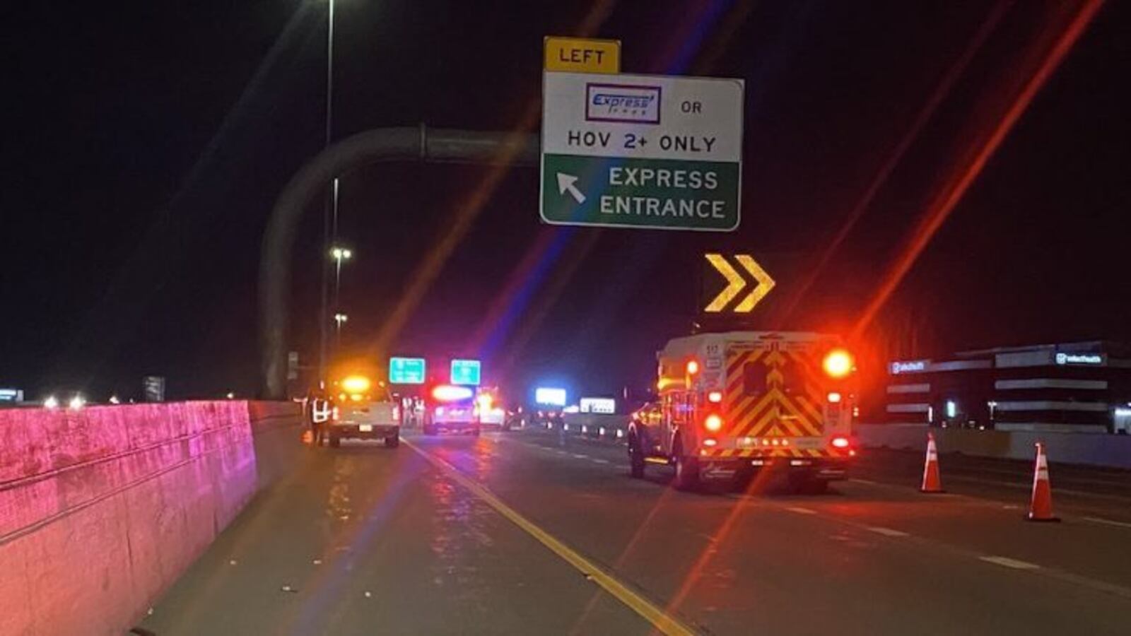 Emergency crews respond to a fatal crash on I-15 in Marray on July 19, 2021.