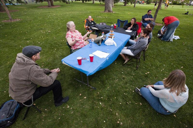 Various Pagans from around Wyoming meet at Washington Park in Laramie on Saturday evening, Sept. 8, 2012. Pagan Pride Day at the park gave Pagans from different backgrounds a chance to meet other Pagans and discuss their beliefs.