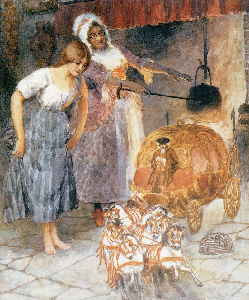 Cinderella and the Fairy Godmother by William Henry Margetson.
