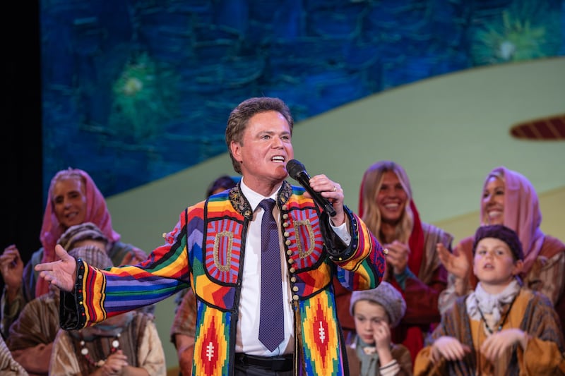 Donny Osmond and members of the Osmond family at BYU Women’s Conference in the Marriott Center in Provo, Utah, on Wednesday, April 30, 2025.