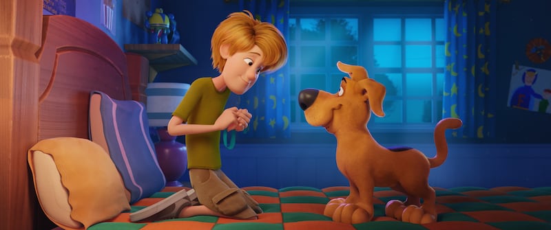 Young Shaggy and young Scooby-Doo in the new animated adventure “SCOOB!” from Warner Bros. Pictures and Warner Animation Group.