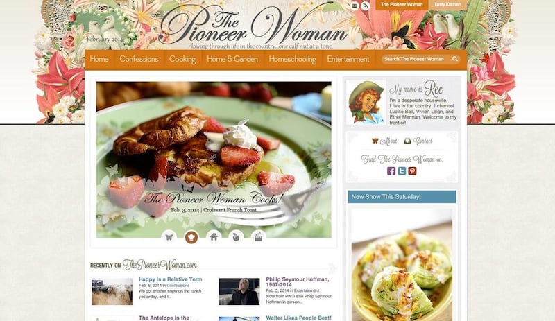 "The Pioneer Woman" blog