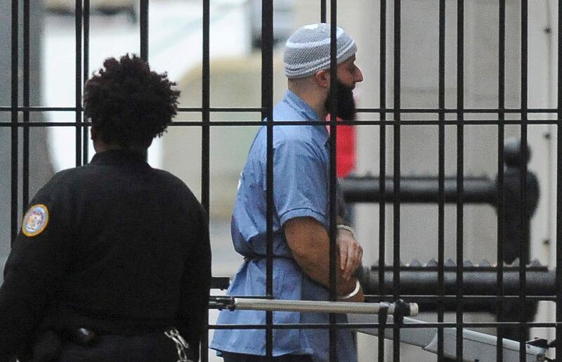 Adnan Syed enters Courthouse East prior to a hearing on Feb. 3, 2016, in Baltimore.