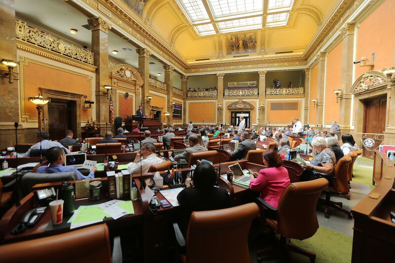 Members of the House debate a Utah Inland Port Authority bill during a special session of the Legislature at the Capitol in Salt Lake City on Wednesday, July 18, 2018. The bill passed both houses.