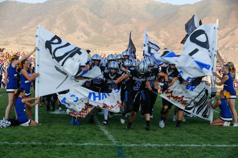 Tooele and Stansbury compete in a high school football game at Stansbury High School in Stansbury Park on Friday, Sept. 17, 2021.