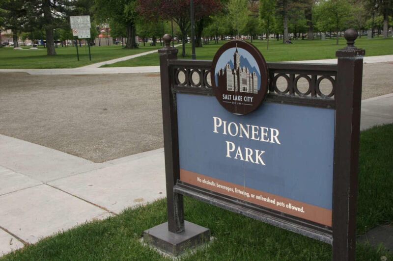 FILE - Pioneer Park in Salt Lake City is the site of the Mormon Pioneer's first encampment site after arriving in the Salt Lake Valley in 1847. Photo by Jason Swensen