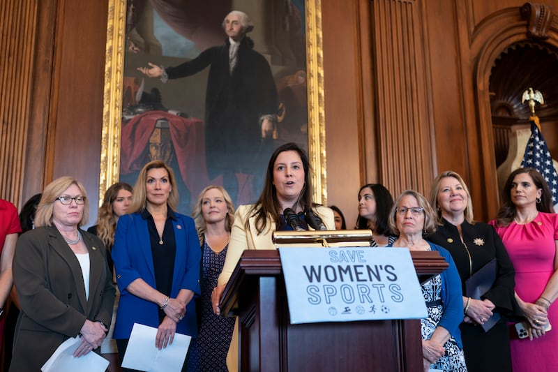 House Republican Conference Chair Elise Stefanik at an event at the Capitol in Washington, Thursday, April 20, 2023.