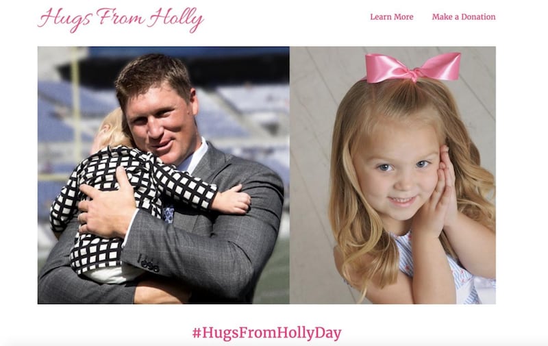Todd Heap and his family launched a website to celebrate what would have been his daughter Holly's 4th birthday.