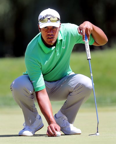 Lehi's Tony Finau eyes a putt as he competes on Sunday, July 13, 2014, in the Web.com Utah Championship at Willow Creek Country Club in Sandy. Finau finish in fifth place.