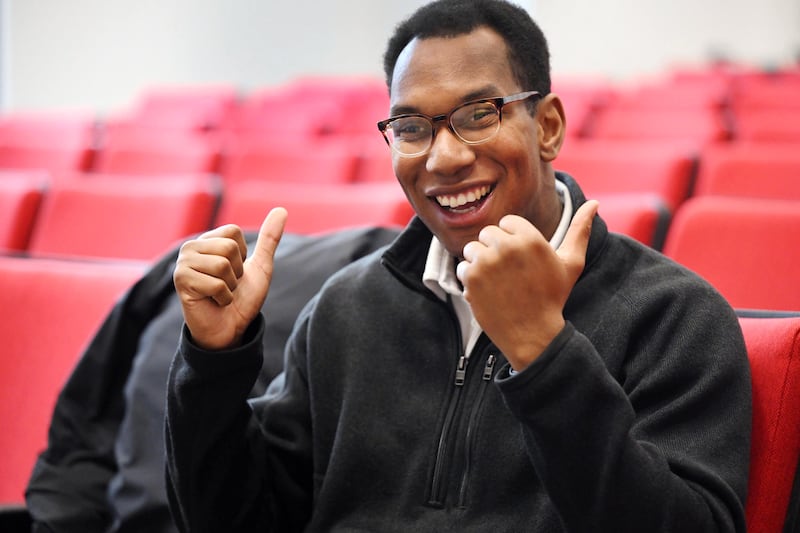 University of Utah student Keimon Dixson talks politics and his life as a young Black man during an interview at the University of Utah on Friday, Feb. 16, 2024.