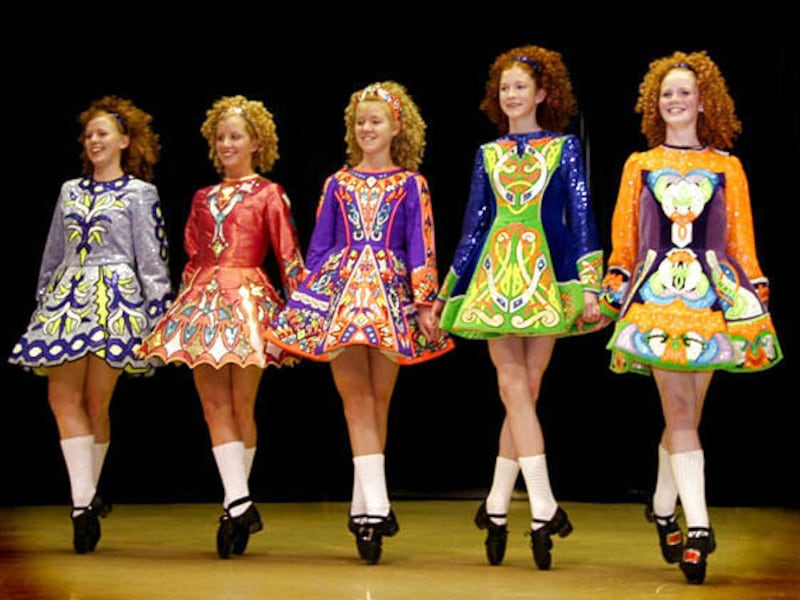 Rhythm of Ireland dancers, shown last year, will perform at the SCERA Center through Saturday night. White Peaks Centennial Pipe Band from Payson and the Harvest Home musicians also will perform.
