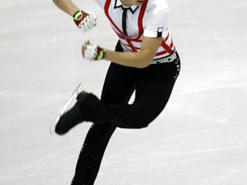 Andrei Lutai, of Russia, performing during the men's short program at the Skate America competition in Lake Placid, N.Y., last week.