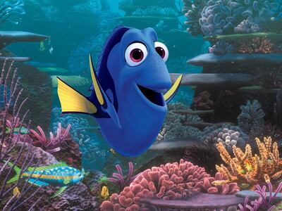 In the 2016 Disney/Pixar film "Finding Dory," the forgetful Dory hopes to have her own under-the-sea family reunion.