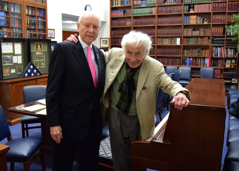 Utah Sen. Orrin Hatch with Philip Springer, composer of the Christmas classic "Santa Baby."