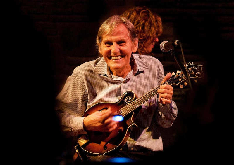 In this May 15, 2010 photo, Levon Helm performs on the mandolin during a Ramble performance at Helm's barn in Woodstock, N.Y. Helm, who was in the final stages of his battle with cancer, died Thursday, April 19, 2012 in New York. He was 71. He was a ke