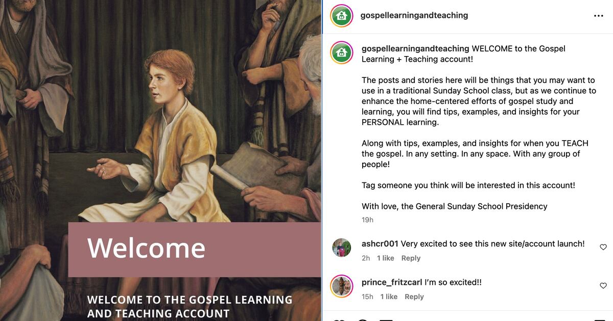 Sunday School general presidency launches worldwide social media