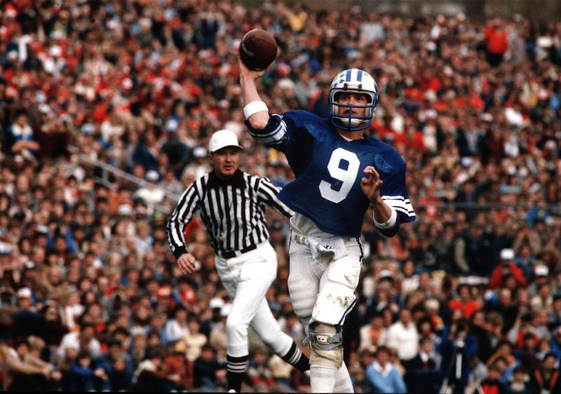 BYU QB Jim McMahon against the University of Utah in 1981. McMahon now suffers from early-onset dementia.