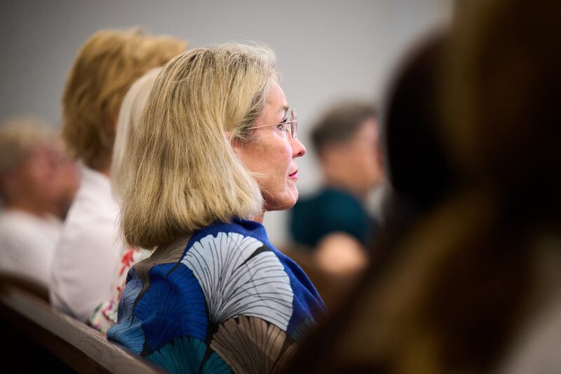 Catherine Graves attends a worship service at the Kerrville Ward of The Church of Jesus Christ of Latter-day Saints on July 27, 2025.