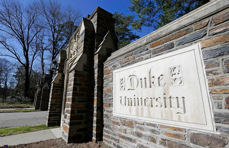 Duke University campus entrance.