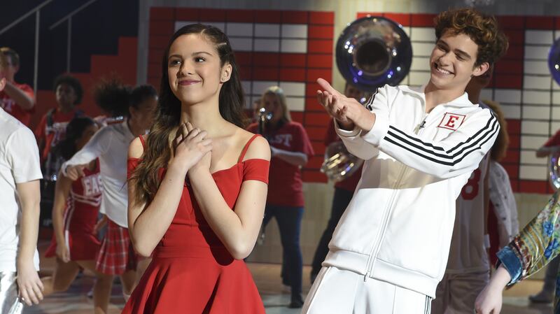 Olivia Rodrigo and Joshua Bassett in “High School Musical: The Musical: The Series.”