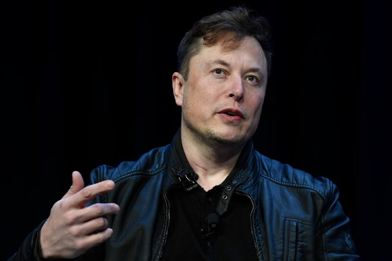 Elon Musk speaks at the SATELLITE Conference and Exhibition in Washington, Monday, March 9, 2020.