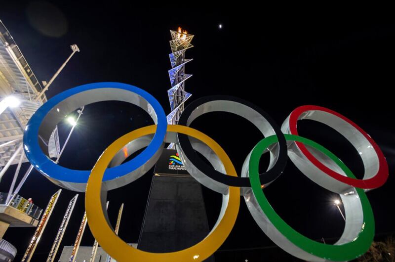 The Olympic Cauldron burns again, marking the 20-year anniversary of the Salt Lake 2002 Olympics opening ceremony at Rice-Eccles Stadium at the University of Utah in Salt Lake City on Tuesday, Feb. 8, 2022.