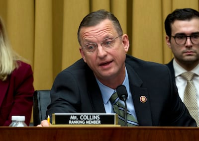 House Judiciary Committee Ranking Member Rep. Doug Collins R-Ga., speaks during a House Judiciary Committee debate to subpoena Acting Attorney General Matthew Whitaker, on Capitol Hill in Washington, Thursday, Feb. 7, 2019. (AP Photo/Jose Luis Magana)