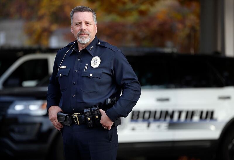 Bountiful Police Chief Tom Ross poses for a photo in Bountiful on Monday, Oct. 30, 2017.
