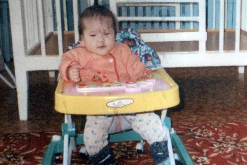 16-month old Nariman in an orphanage in Pavlodar, Kazakhstan, in October 2001.
