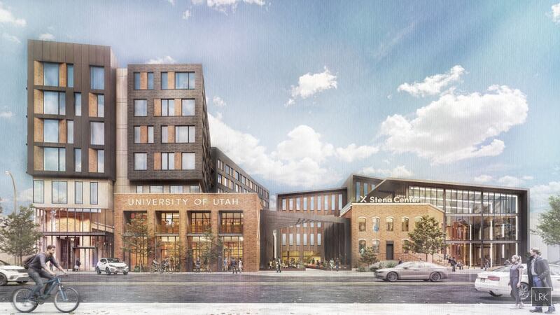 A rendering of the University of Utah’s proposed new Stena Center for Financial Technology is shown.