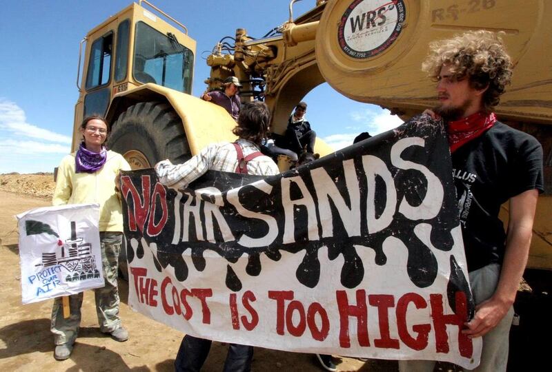 Activists from a number of environmental and social justice on July 29, 2013, in southern Uintah County.
