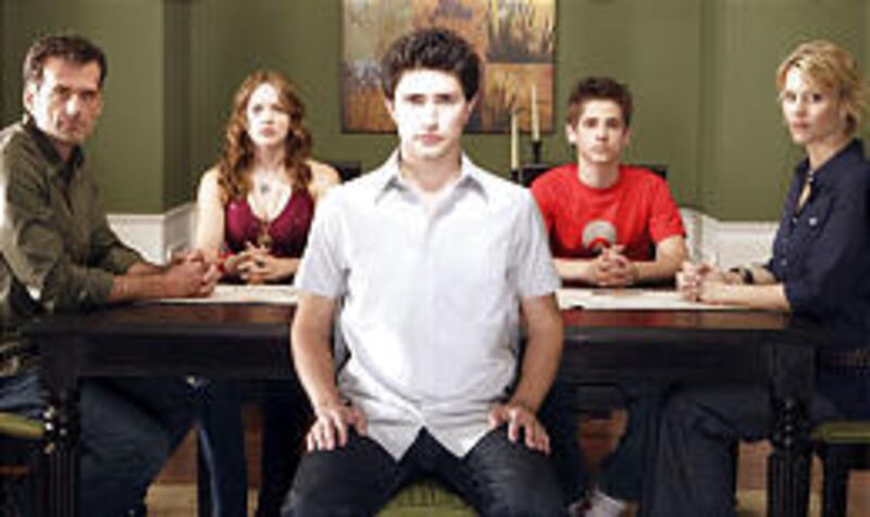 Bruce Thomas, April Matson, Matt Dallas, Jean-Luc Bilodeau and Marguerite MacIntyre in "Kyle XY."